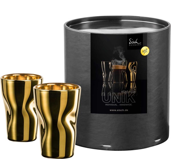 Eisch Unik 180105 Espressoglas 132/85 Gold - 2Stk.