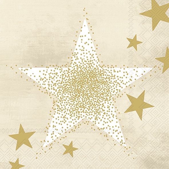 Ihr SHINING STARS cream gold L1026169 Lunch-Servietten
