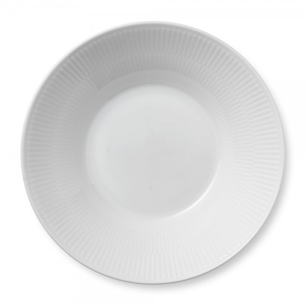 Royal Copenhagen White Fluted Teller tief 24cm