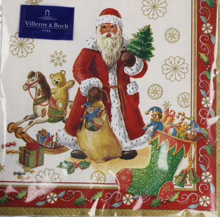 Villeroy &amp; Boch Weihnachtsservietten L441700 Toy&#039;s Specials Lunch-Servietten 3-lagig (20 Stk.) 33x33
