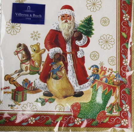 Villeroy &amp; Boch Weihnachtsservietten Toy&#039;s Specials Lunch-Servietten 3-lagig (20 Stk.) 33x33 cm