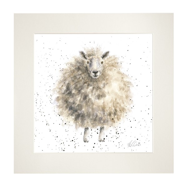 Wrendale Mounted Prints MP147 "The Woolly Jumper" - Schaf