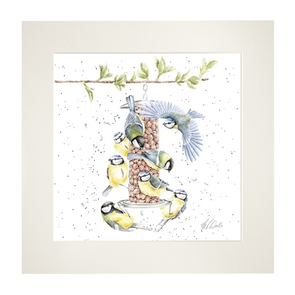 Wrendale Mounted Prints MP229 "Feeding Frenzy" - Vögelchen