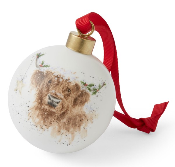 Royal Worcester Wrendale Designs WNTP79011-XG Weihnachtskugel - Highland Star