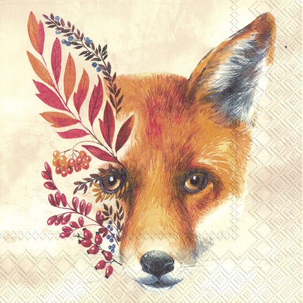 Ihr Fuchs cream L 916660 20 Lunch-Servietten 33 x 33 cm