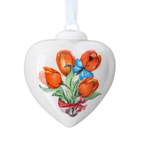 Hutschenreuther Frühlingsgrüsse Porzellan-Mini-Herz Tulpen