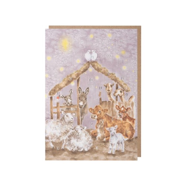Wrendale Karten WCAL003 &quot;Away in a Manger&quot; Adventskalender