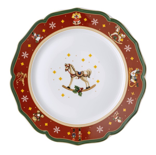 Hutschenreuther Happy Wintertime Red Teller 33 cm flach