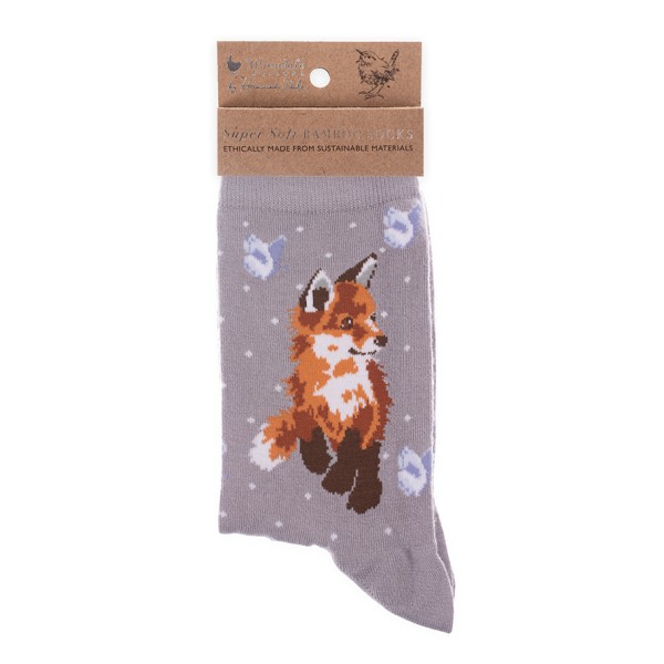 Wrendale Frauensocken SOCK003 &quot;Born to be Wild&quot; - Fuchs