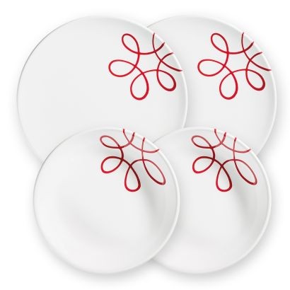 Gmundner Pur geflammt Rot 0110STMC04SET Dinner für 2 Cup