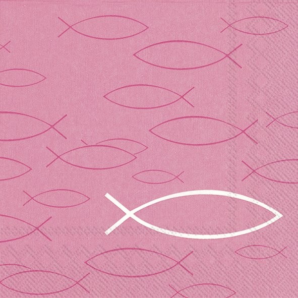 Ihr Peaceful Fish pink L 574955 20 Lunch-Servietten 33 x 33 cm