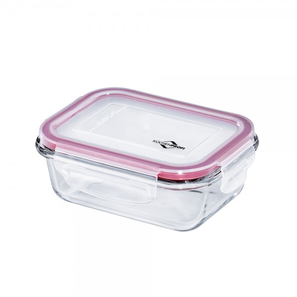 Küchenprofi Küchenaccessoires Lunchbox/Vorratsdose Glas rechteckig, klein