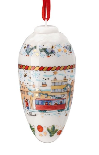 Hutschenreuther Sammelkollektion 23 Weihnachtsklänge Porzellanzapfen 8,5 cm