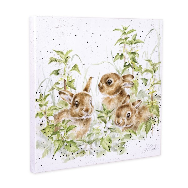 Wrendale Leinwand-Kollektion CANS-CS244 "Spring Hares" - Kaninchen - 20cm