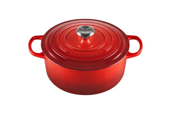 Le Creuset Kochgeschirr 21177260602430 Bräter Rund Signature 26cm - Kirschrot