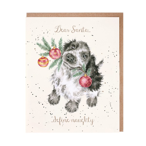 Wrendale Karten JX079 Dear Santa...Define Naughty
