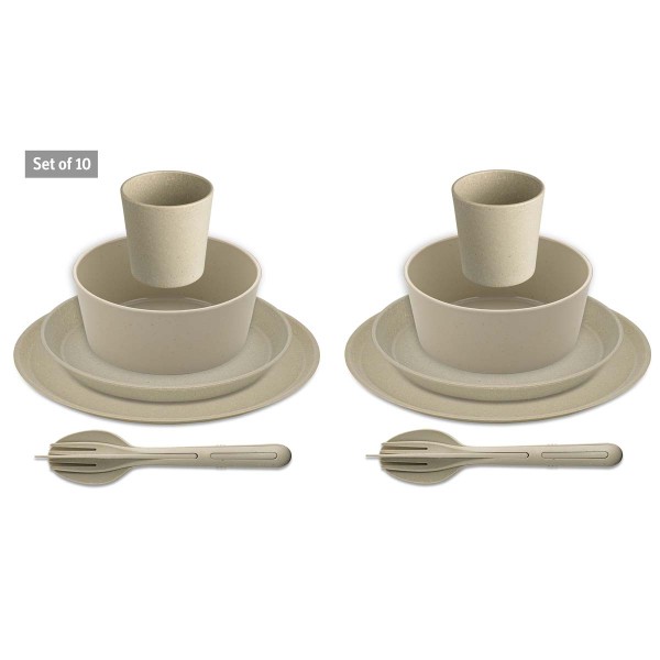 Koziol CONNECT SET HELSINKI 7875700 Geschirrset 10-teilig - Nature Desert Sand