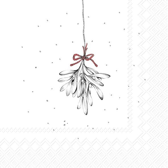 Ihr Pure Mistletoe Black L1117007 Lunch-Servietten 33 x 33 cm