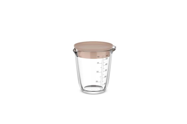Mepal Chef it 102310531500 Glas Messbecher 0,5L mit Deckel - Chalk