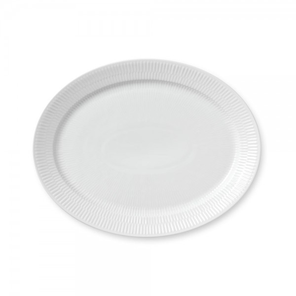 Royal Copenhagen White Fluted Platte oval 34cm