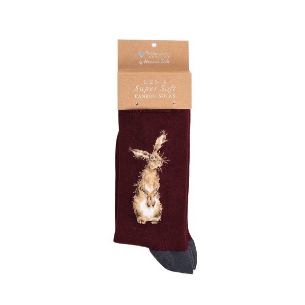 Wrendale Männersocken SOCKM008 &quot;The Hare&quot; - Hase