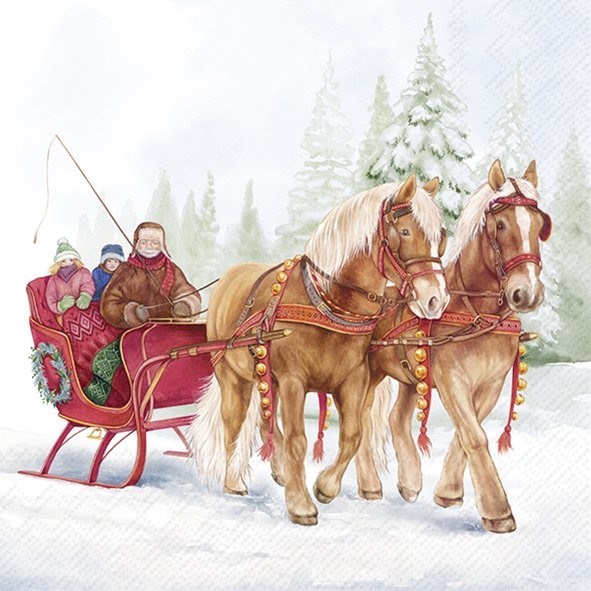 Ihr WINTER SLEIGH RIDE L1060800 Lunch-Servietten