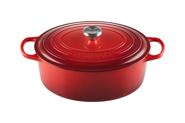 Le Creuset Kochgeschirr 21178330602430 Bräter Oval Signature 33cm - Kirschrot