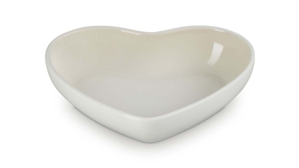 Le Creuset Steinzeug 80172657160099 Schüssel in Herzform 20cm 0,65L - Meringue