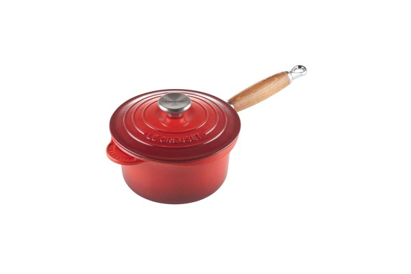 Le Creuset Kochgeschirr 21139180602460 Profitopf mit Holzgriff 18cm - Kirschrot