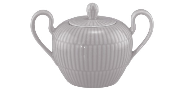 Seltmann Amina Silbergrau Zuckerdose mit Griffen 0,23 l