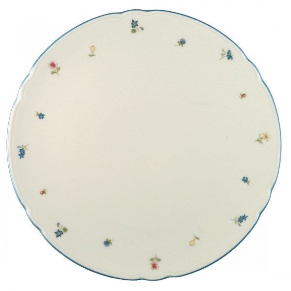 Seltmann Marieluise Streublume 30308, blauer Rand Tortenplatte 30 cm