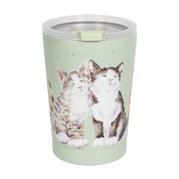 Wrendale Trinkflaschen CCUP003 &quot;Feline Friends&quot; - Katzen - Thermo Reisebecher