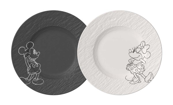 Villeroy &amp; Boch Manufacture Rock - Mickey Mouse 1047198511 Frühstücks-/Dessertteller 21cm, Set 2tlg.