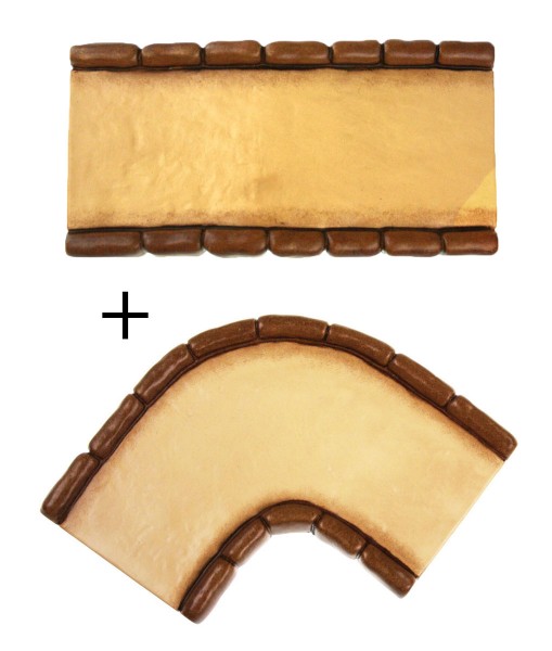 Thun Die klassische Krippe Set: 1 x gerade Strasse + 1 x Kurve (S3044A91) 15 x 7,5 cm