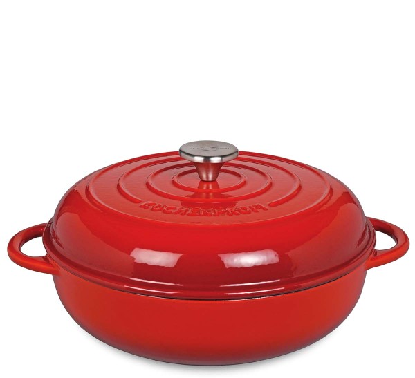 Küchenprofi Provence 0416500428 Gourmetpfanne + hohem Deckel 28cm - Classic Red