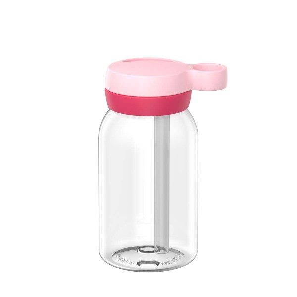 Mepal Campus 107480074100 Trinkflasche mit Trinkhalm 0,45l - Cool Pink