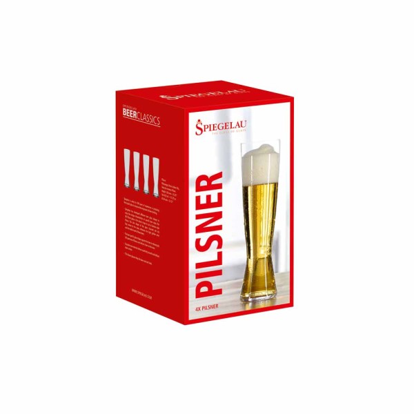 Spiegelau Beer Classics 4991970 Pilsstange 425 ml 22 cm Set 4tlg.