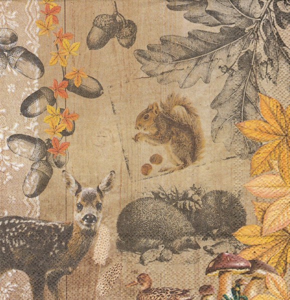 Ihr Autumn Collage L 718600 20 Lunch-Servietten 33 x 33 cm
