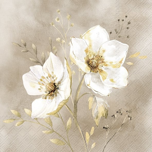 Ihr Golden Gala Cream C1119060 Cocktail-Servietten 25 x 25 cm