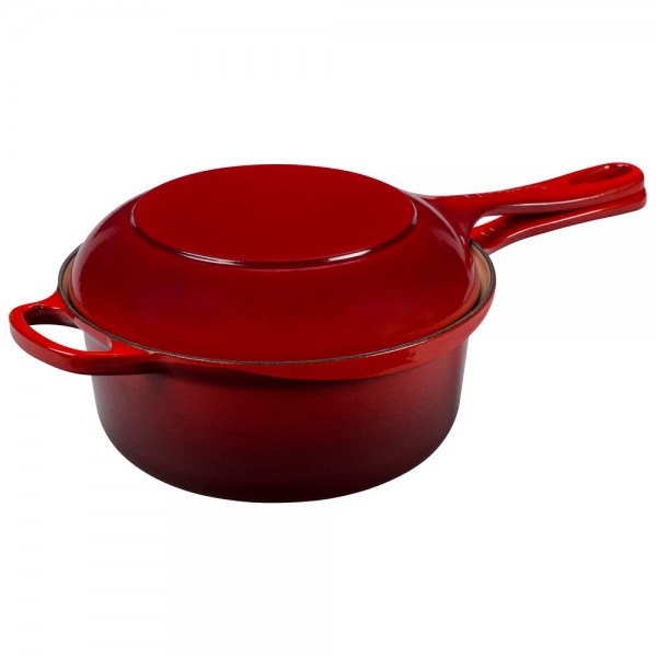 Le Creuset Spezialprodukte 25044220602460 Marmitout Signature 2-in-1 22cm - Kirschrot