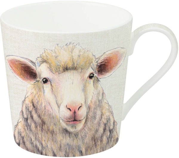 Ihr FARM SHEEP cream BOJ1048060 Bone China Becher 350 ml