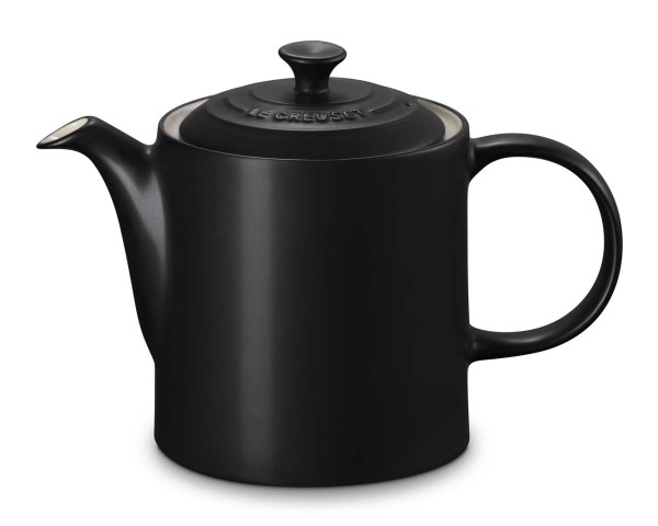Le Creuset Steinzeug 70703130000000 Kanne hoch 1,3L - Schwarz Matt