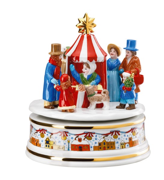 Hutschenreuther Weihnachten Spieluhr XXL Weihnachtsmarkt 2019 Höhe 17,5 / 15,5 cm