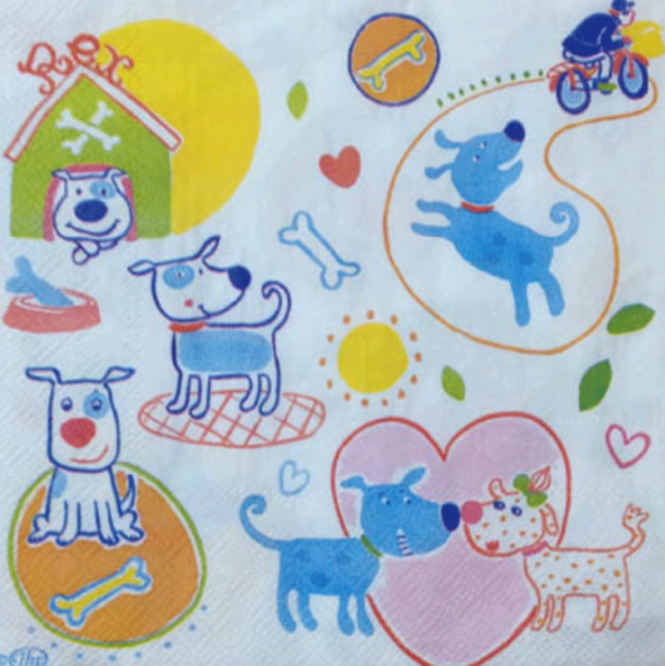 Ihr Puppy Dogs C 541400 20 Cocktail-Servietten 25 x 25 cm