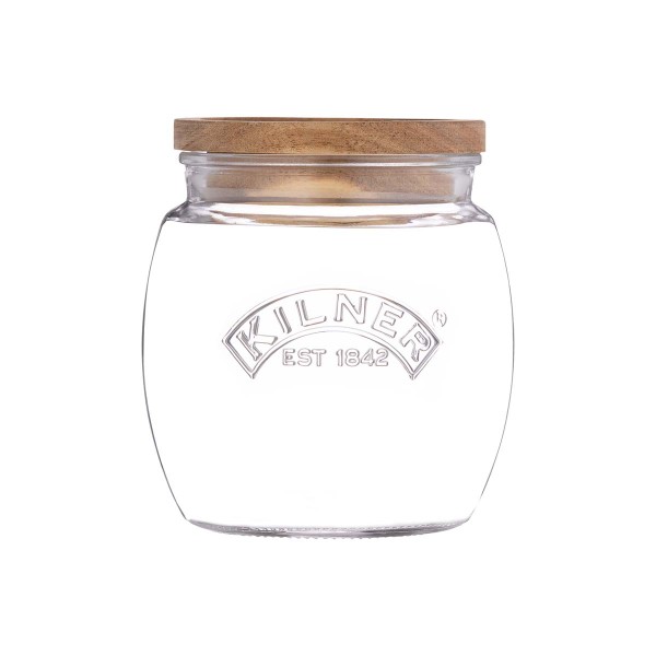 Kilner Vorratsbehälter 0025.086 Universal Glas mit Holzdeckel, 850ml