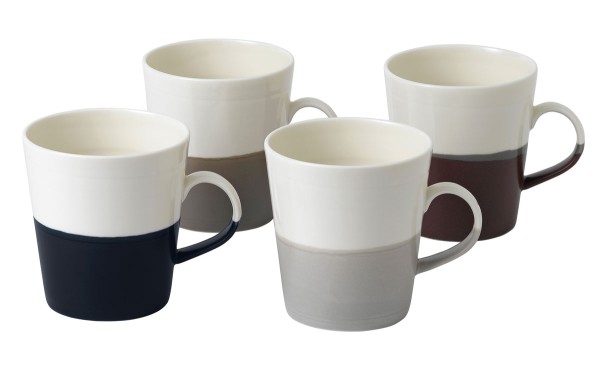 Royal Doulton Coffee Studio Farben sortiert Kaffeebecher groß 0,56L Set 4-tlg.