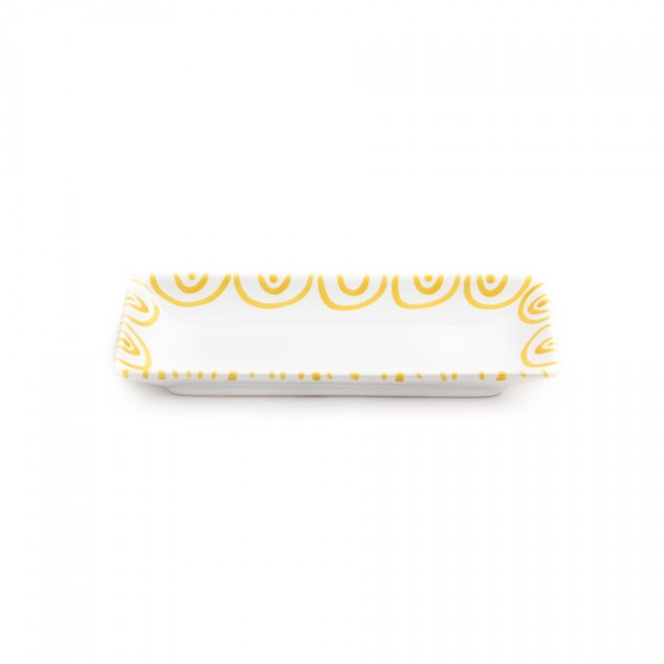 Gmundner Keramik Gelbgeflammt Snack-Schale (SASN22) 22 x 11cm