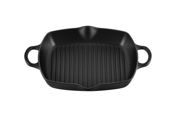 Le Creuset Pfannen 20200300000422 Grillpfanne Quadratisch 2 Griffe Signature 30cm - Schwarz