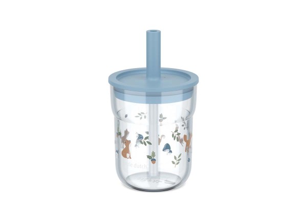 Mepal Mio - Forest Friends 108023065408 Kinder-Trinkglas 250ml Mit Trinkhalm