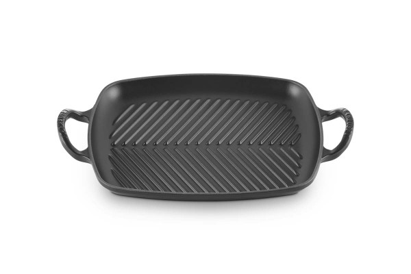 Le Creuset Pfannen 20201300000422 Grillplatte Rechteckig Signature 30cm - Schwarz